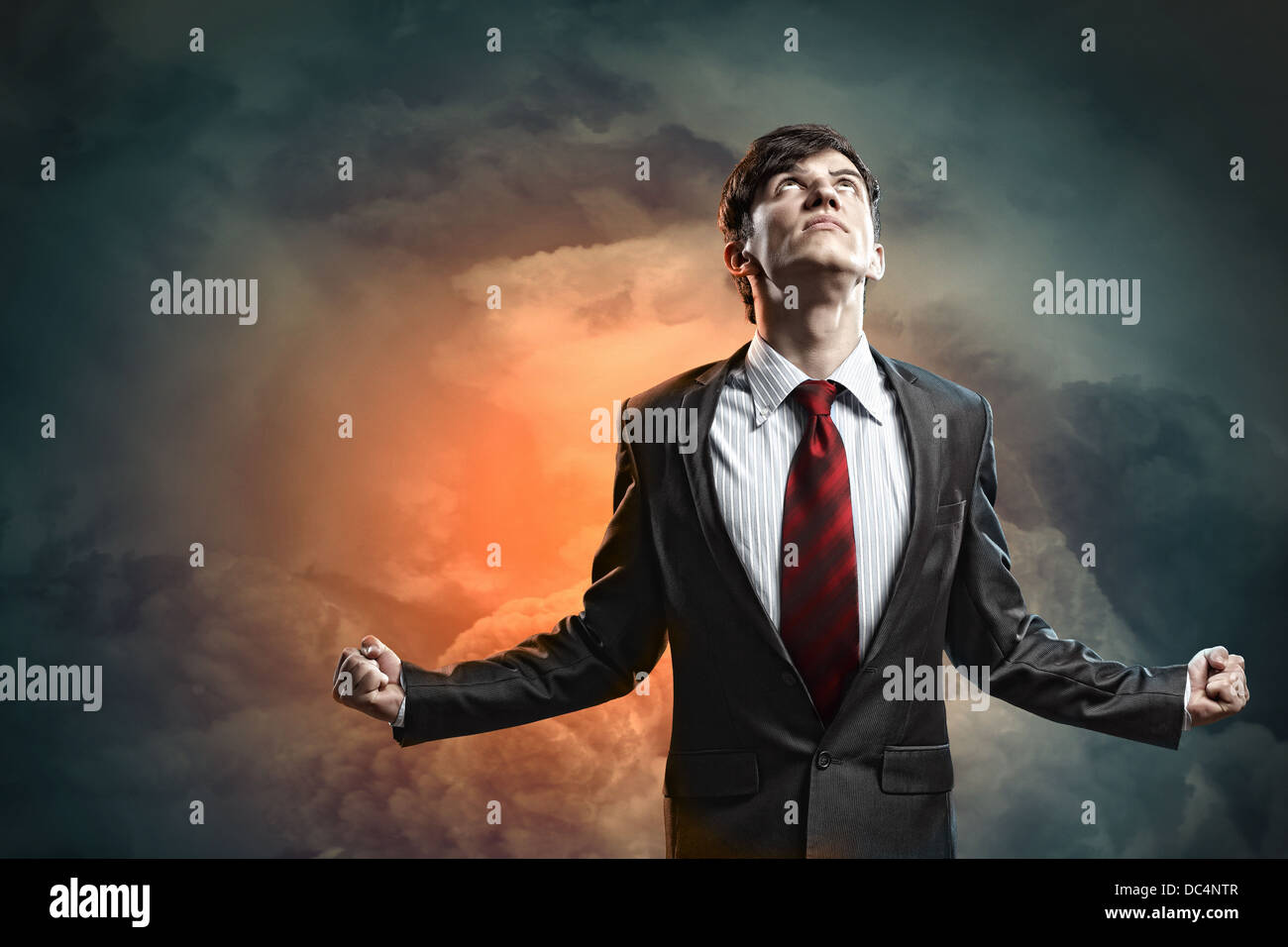 Man anger sky hi-res stock photography and images - Alamy