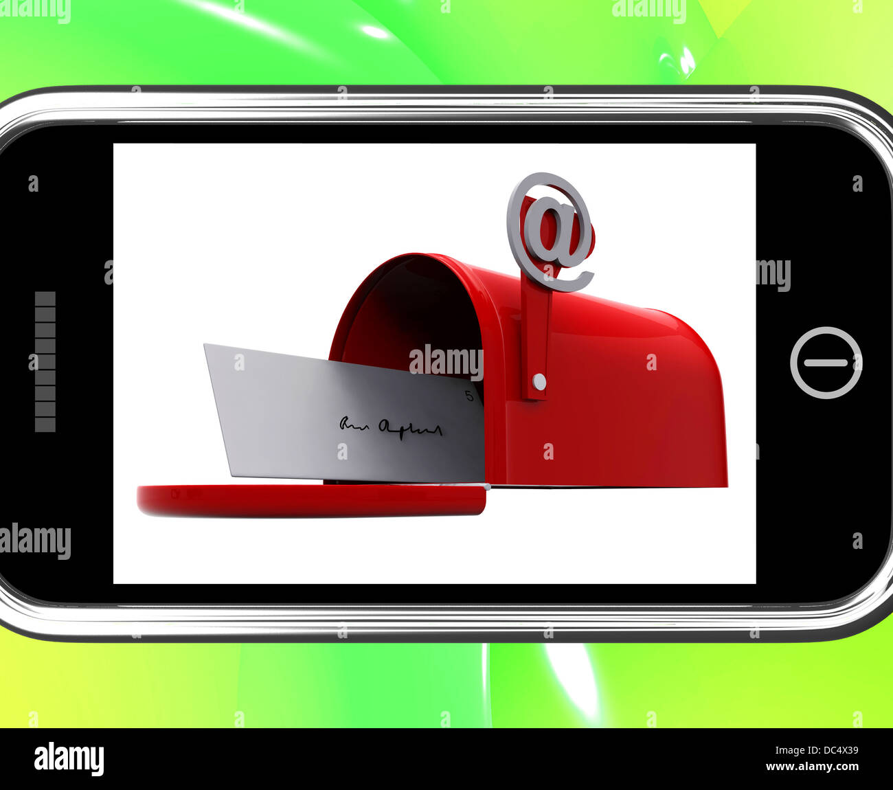 Mailbox On Smartphone Showing Email Inbox Stock Photo Alamy