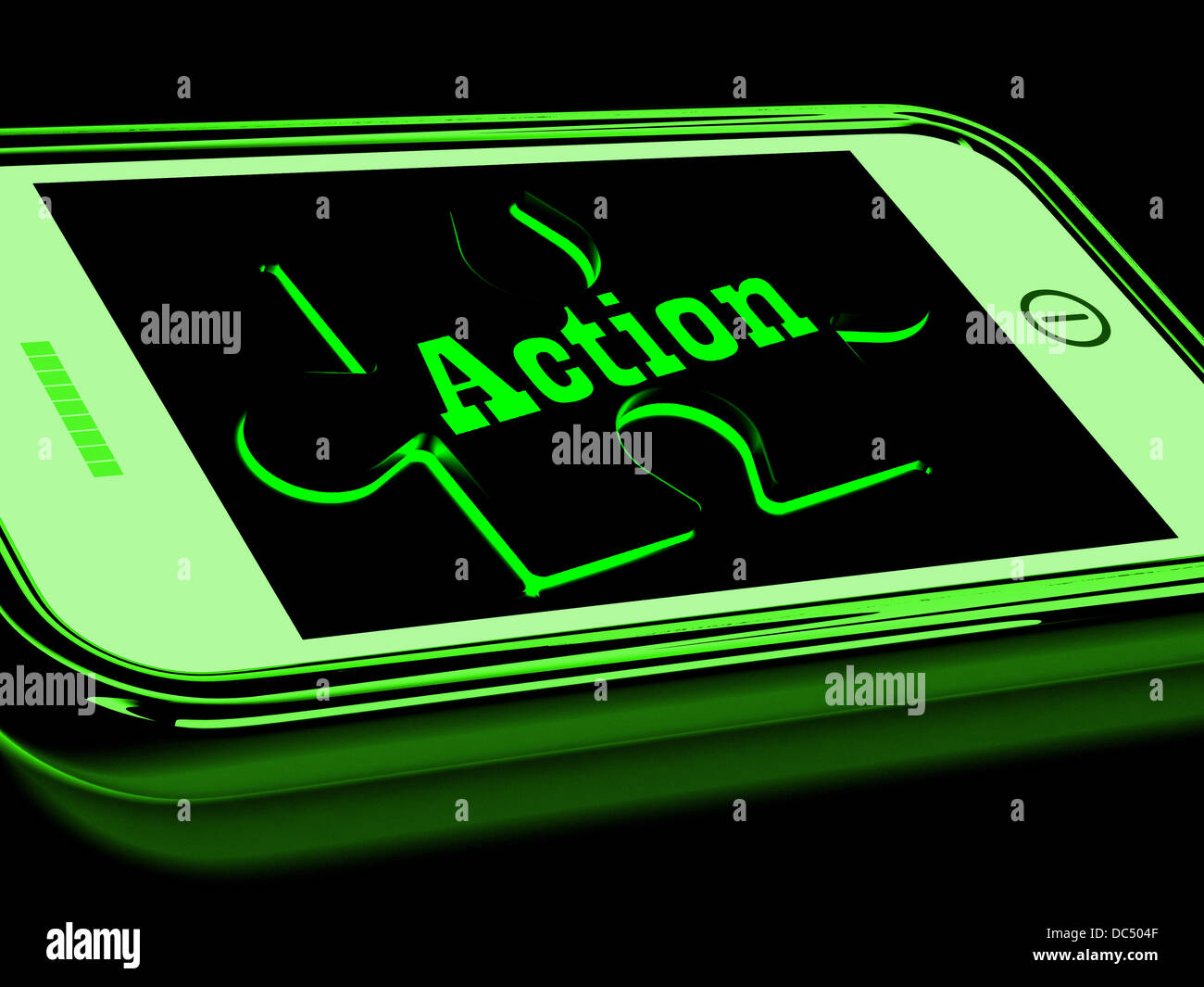 Action On Smartphone Showing Urgent Activism Stock Photo