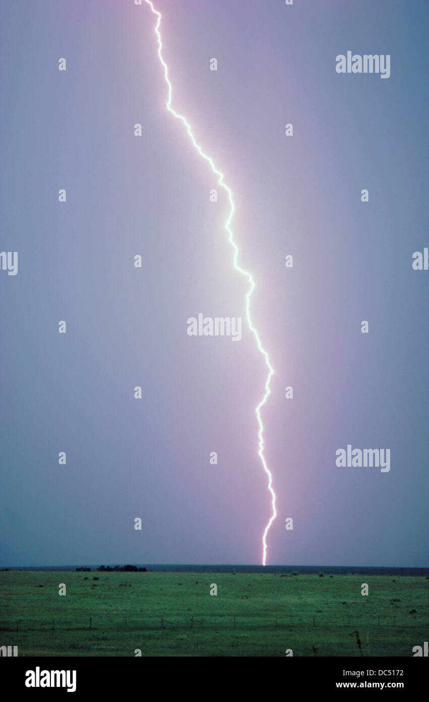 Lightning strikes the ground Stock Photo Alamy