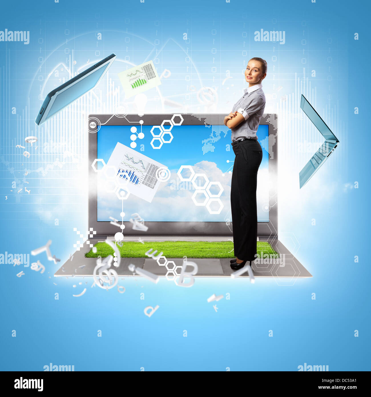 Modern technology illustration Stock Photo - Alamy