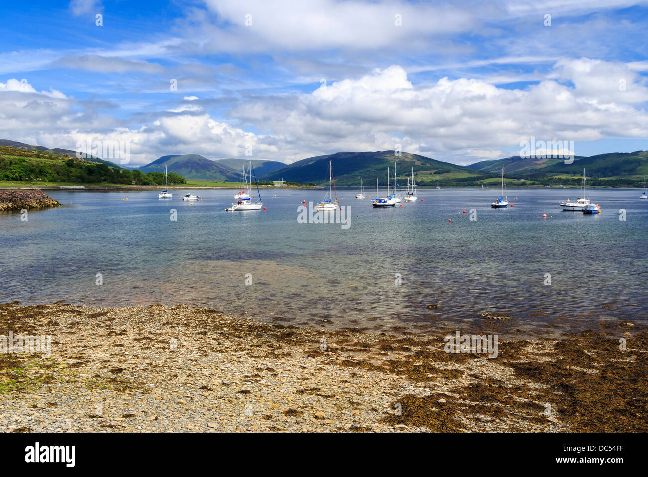 Port Bannatyne on the Isle of Bute Scotland UK Stock Photo Alamy