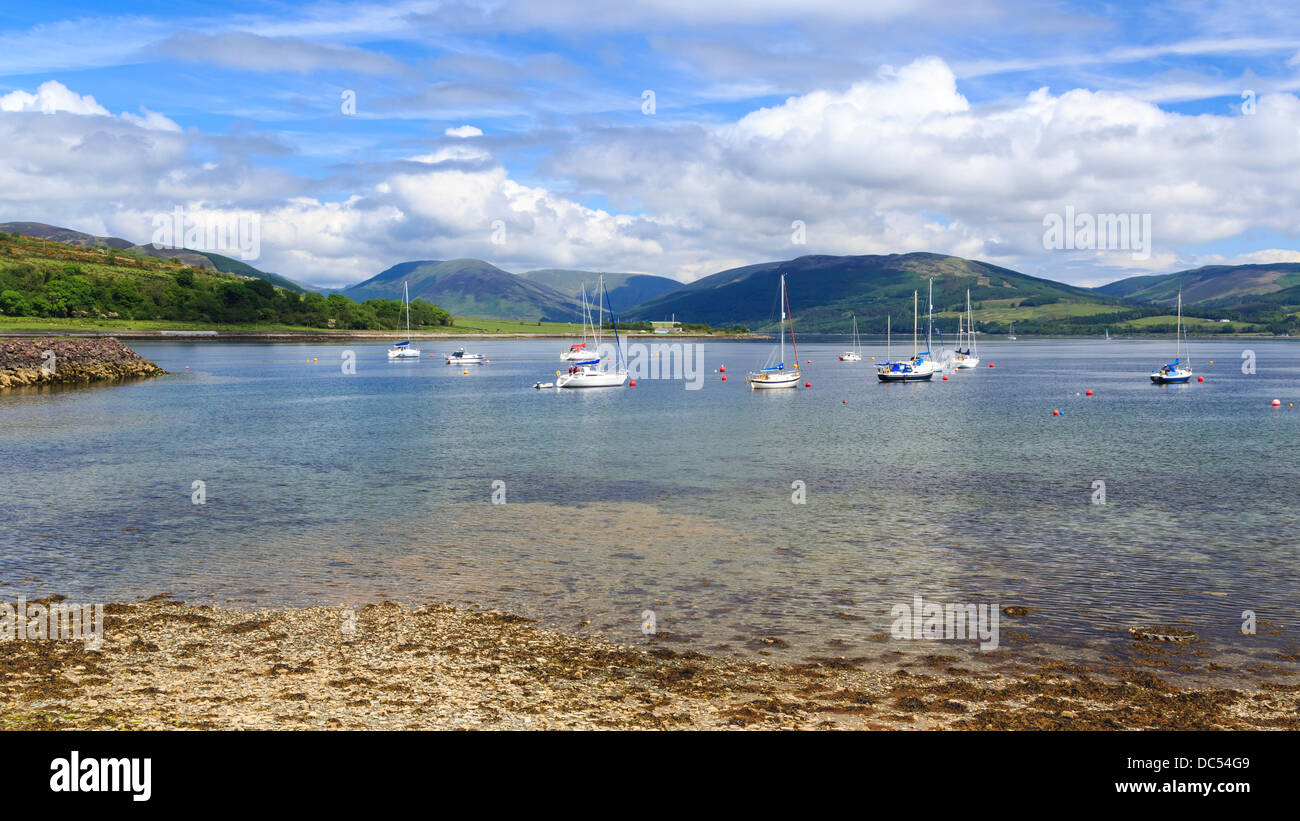 Port Bannatyne on the Isle of Bute Scotland UK Stock Photo Alamy