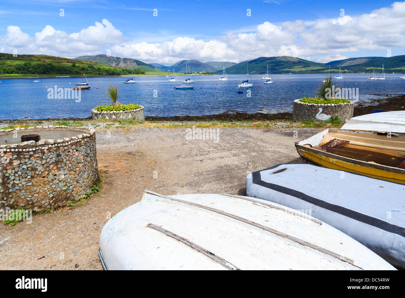 Port Bannatyne on the Isle of Bute Scotland UK Stock Photo Alamy
