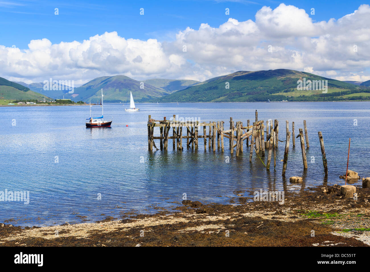 Port Bannatyne on the Isle of Bute Scotland UK Stock Photo Alamy