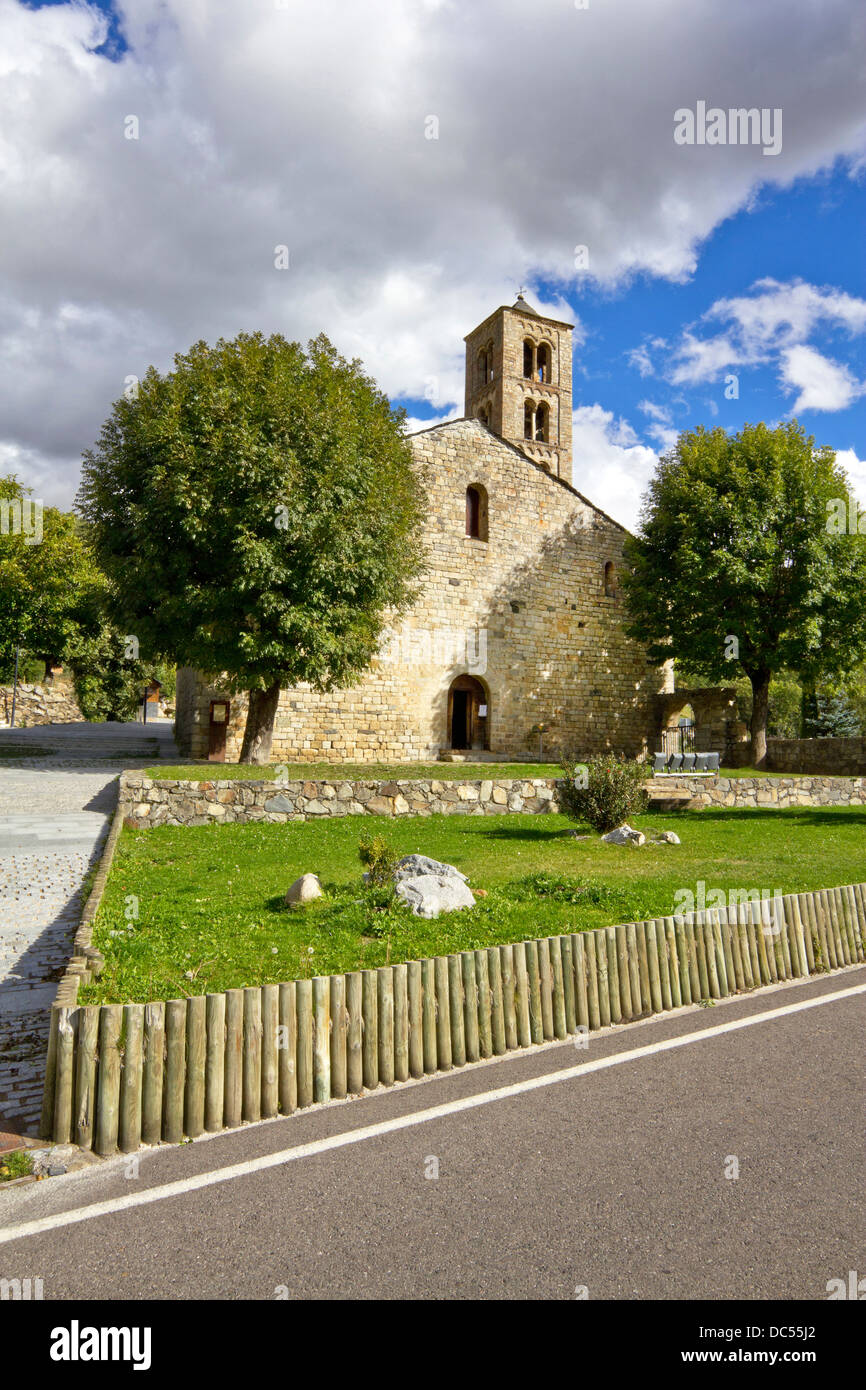 Church of Sant Climent de Taüll is style of romanesque architecture in the province of Lleida, in Catalonia,Spain. Stock Photo
