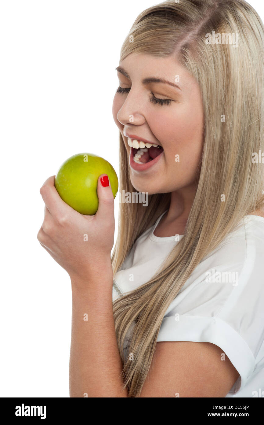 An apple a day keeps the doctor away Stock Photo Alamy
