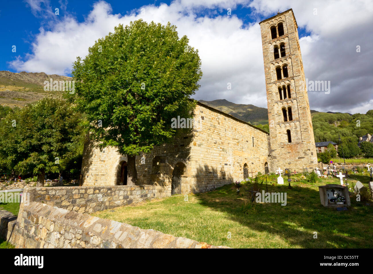 Church of Sant Climent de Taüll is style of romanesque architecture in the province of Lleida, in Catalonia,Spain. Stock Photo