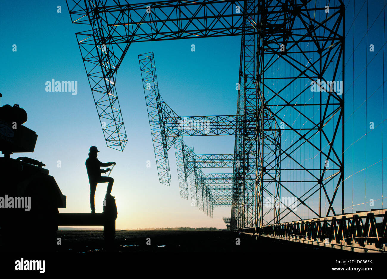 Military radar maintenance. Moscow. Maine. USA Stock Photo Alamy