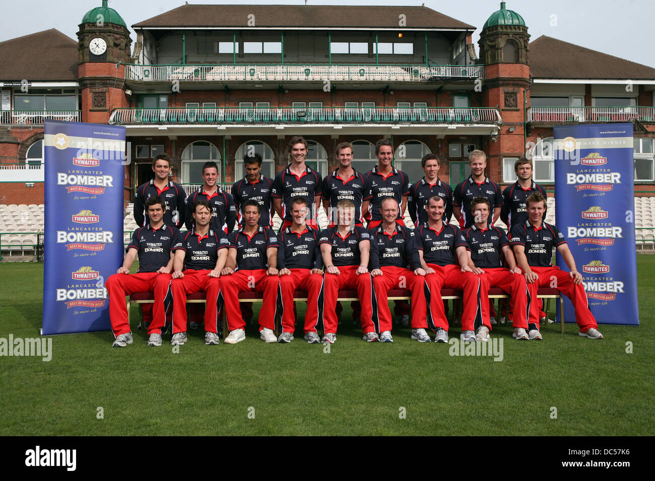 Lancashire County Cricket Club photocall April 6th 2009. one day kit Stock Photo