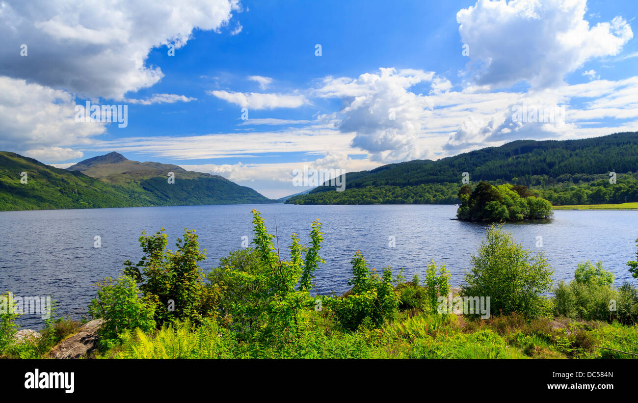Summers day at Inveruglas on Loch Lomond Scotland UK Stock Photo