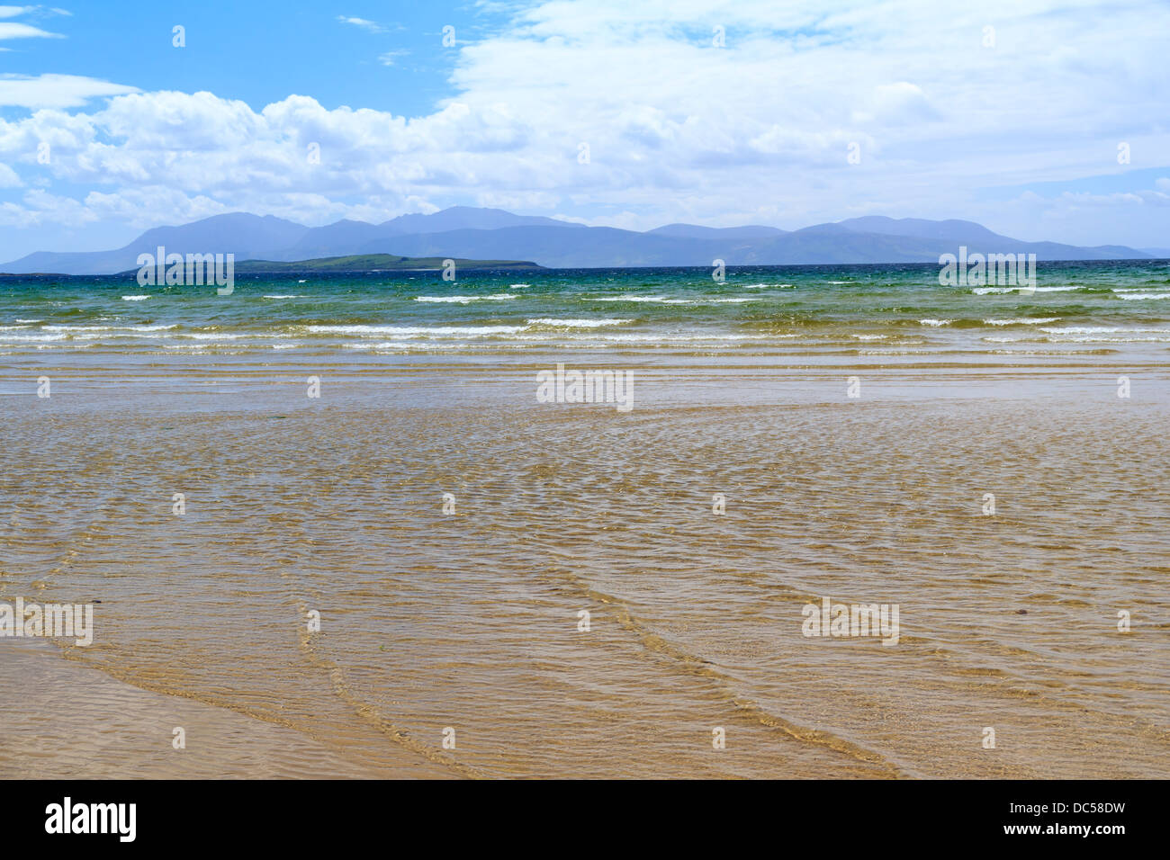 Arran from Ettrick Bay, Argyll and Bute, Scotland UK Stock Photo