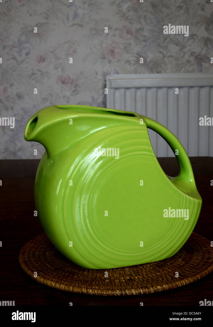 Fiesta stoneware pitcher . Stock Photo