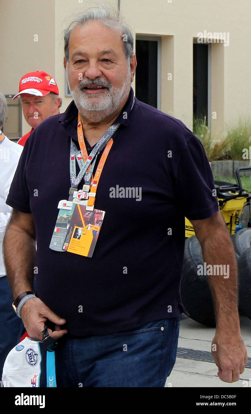 Carlos Slim Helu, richest man of the world, during the Formula 1 Grand  Prix, Bahrain in Manama / Sakhir on 21st April 2013. Photo: MSPB / ALI  AHMED Stock Photo - Alamy