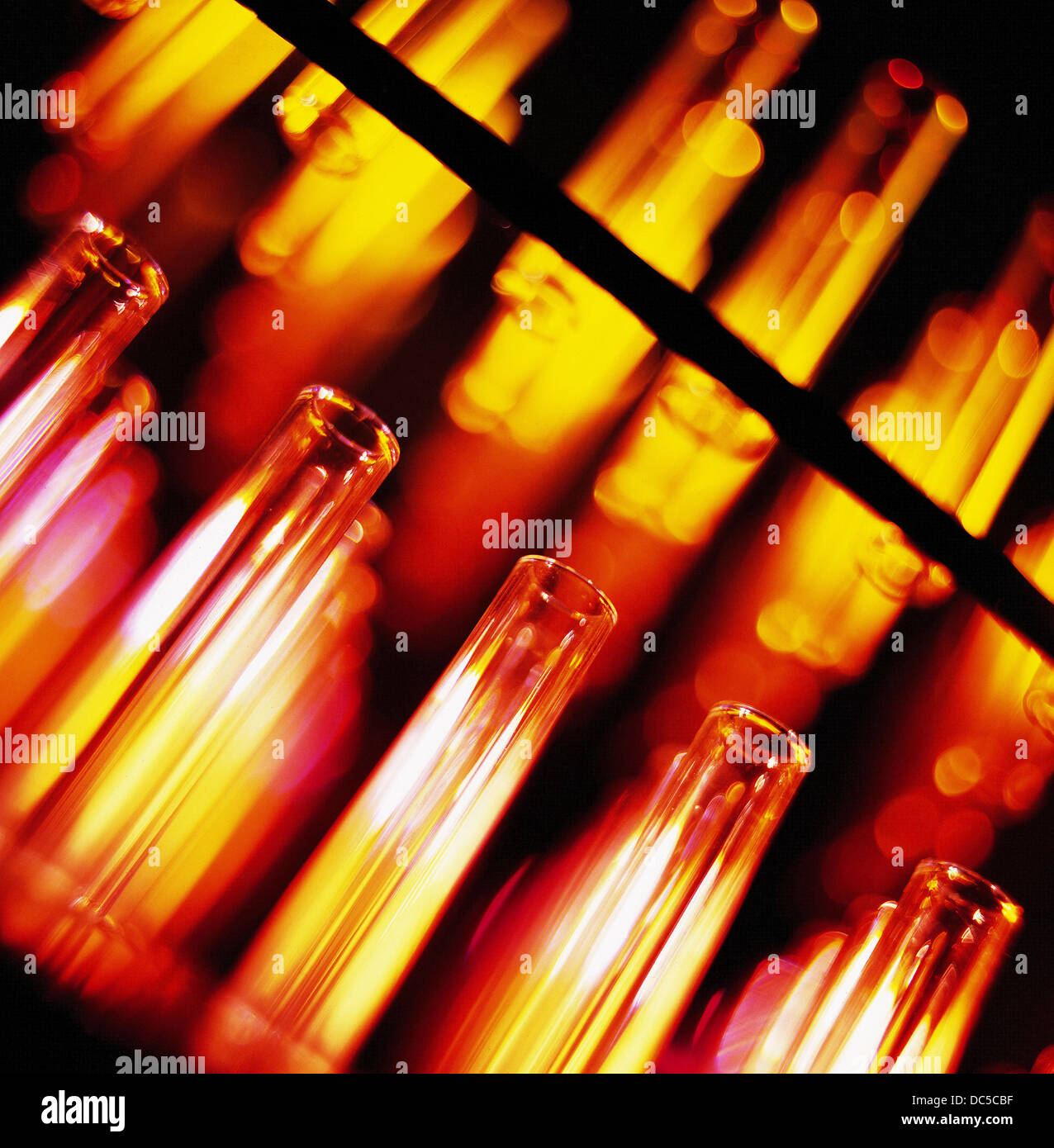 Two level glass tubes Stock Photo Alamy