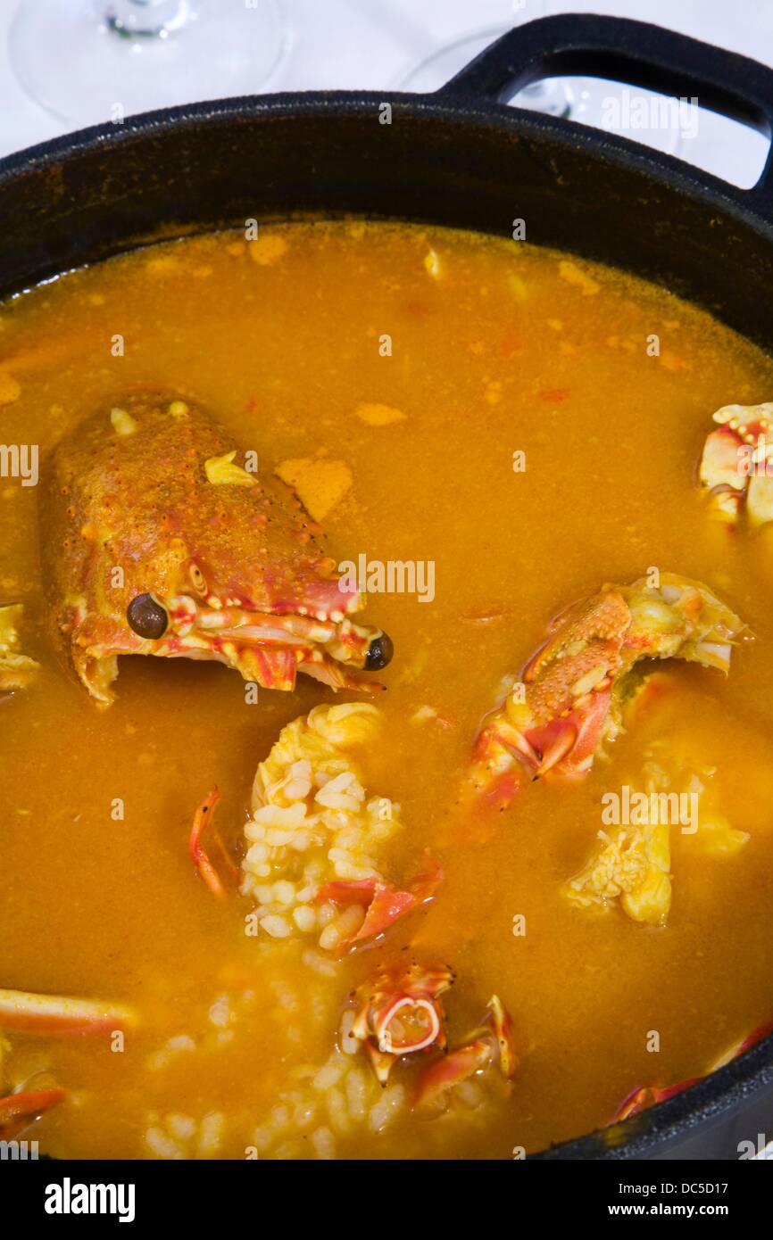 Caldereta de langosta (typical lobster stew). Es Cranc Pelut restaurant