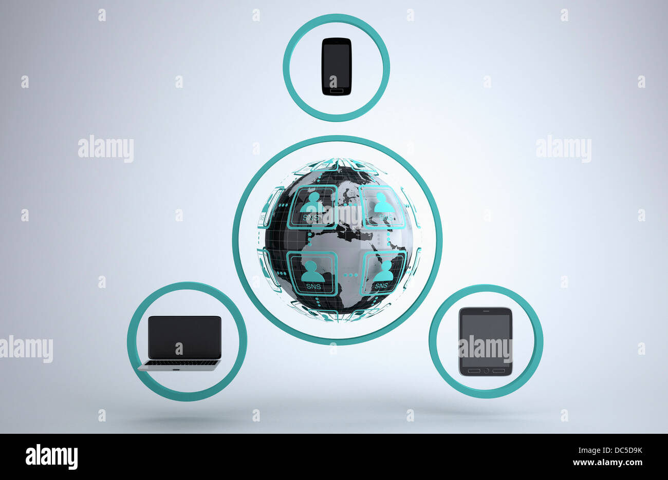 illustration of smart devices Stock Photo