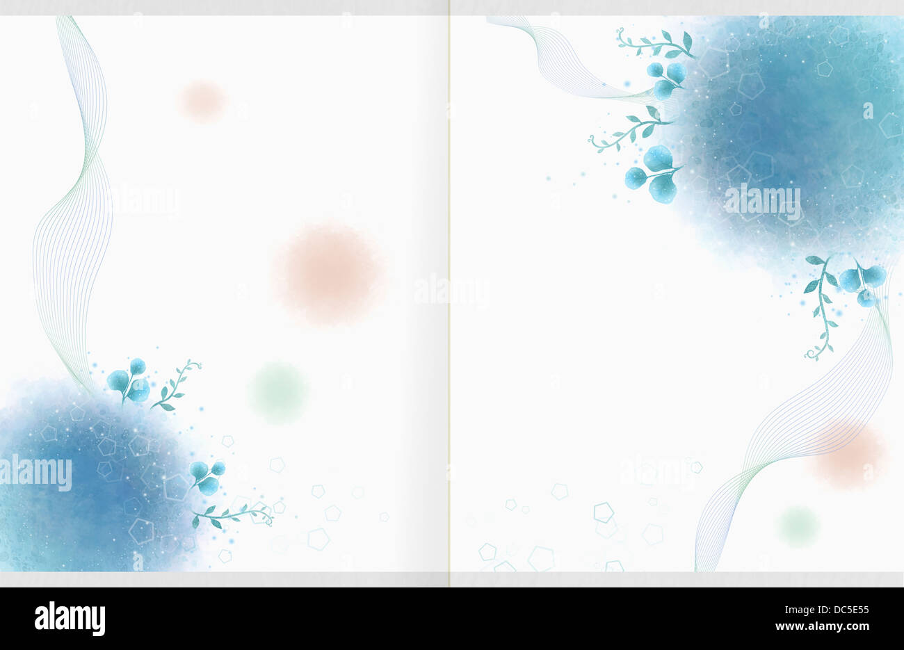illustration of card template in blue Stock Photo - Alamy