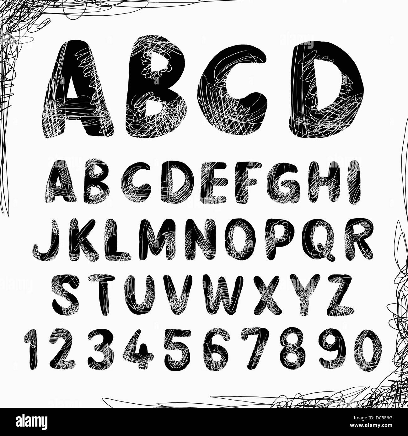 illustration of alphabet design fonts Stock Photo - Alamy