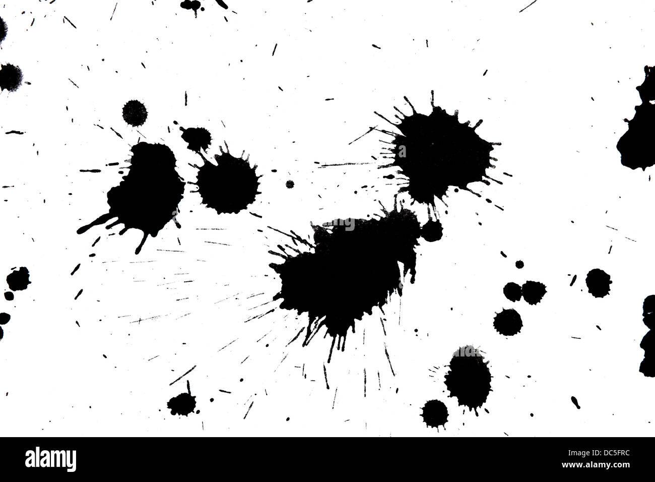 black drop ink splatter splash Stock Photo Alamy