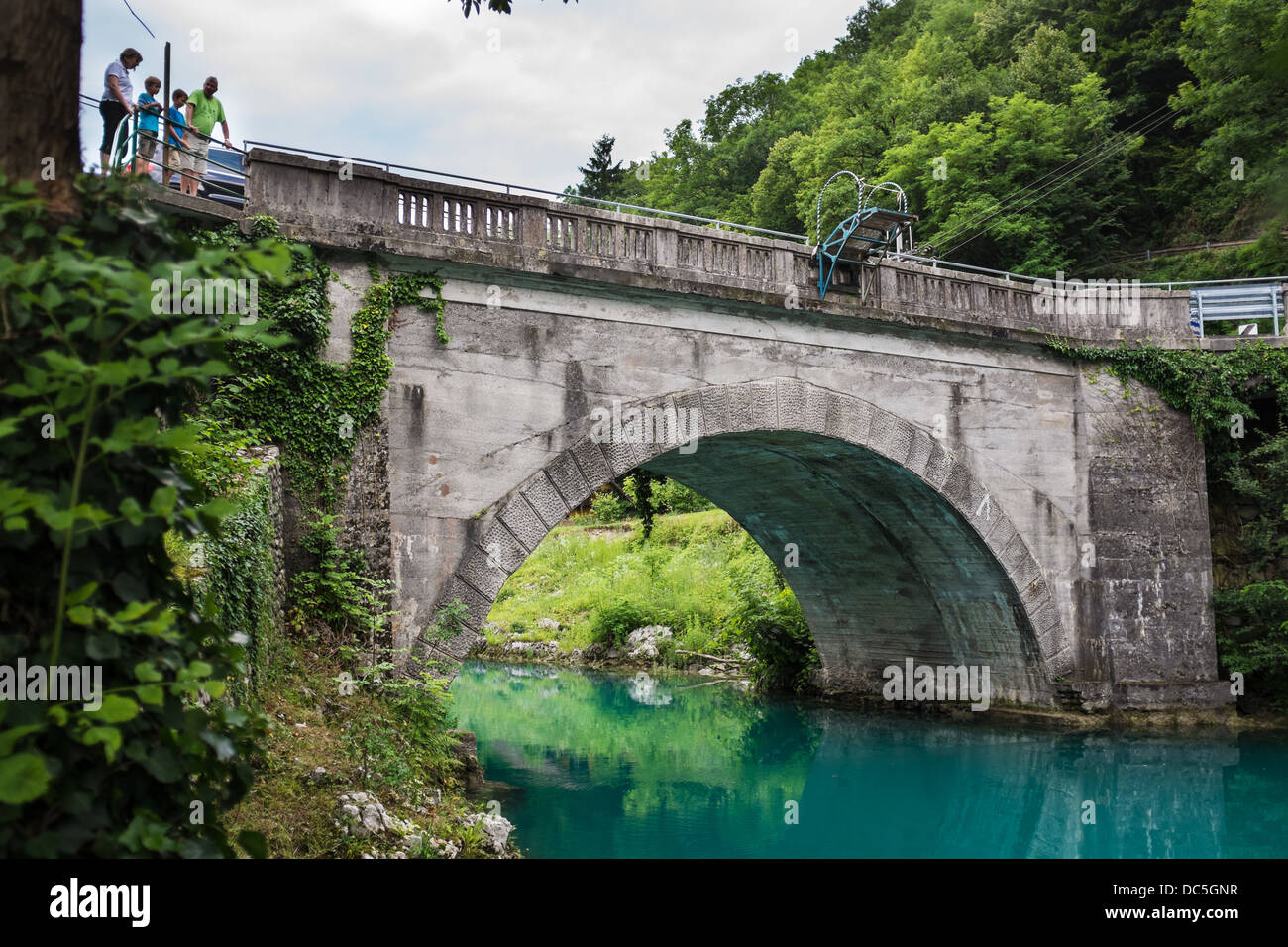 Bridge over Soca river, Most na Soci, Slovenia Stock Photo - Alamy