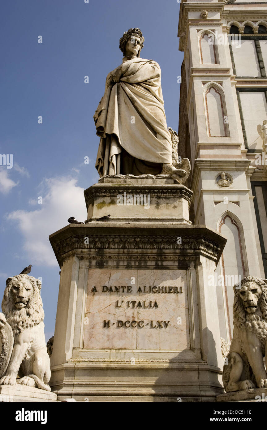 statue of Dante, florence, italy Stock Photo Alamy