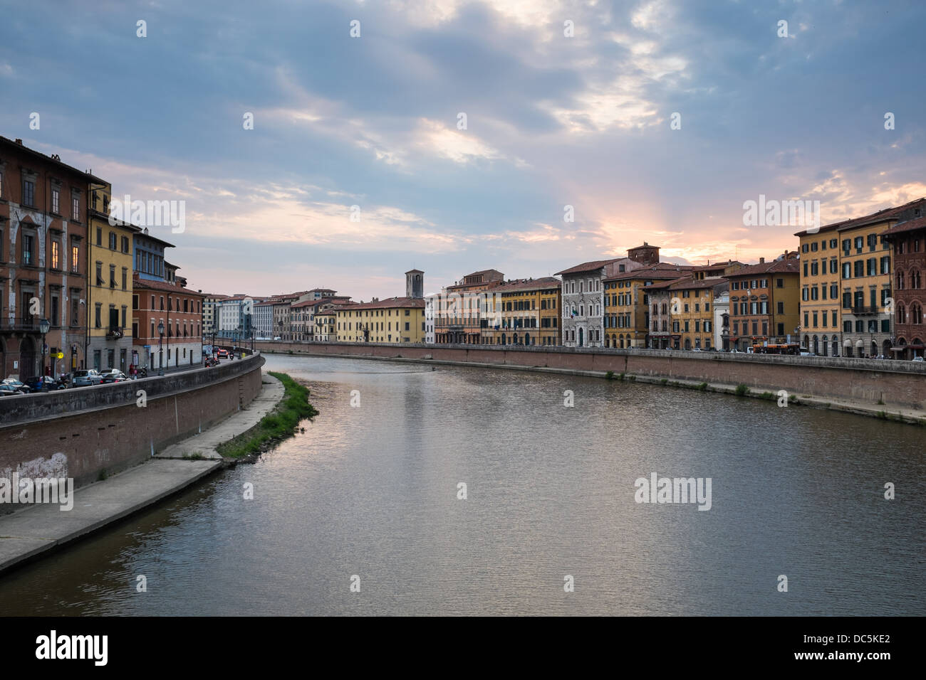 Arno river in Pisa, Tuscany, Italy Stock Photo