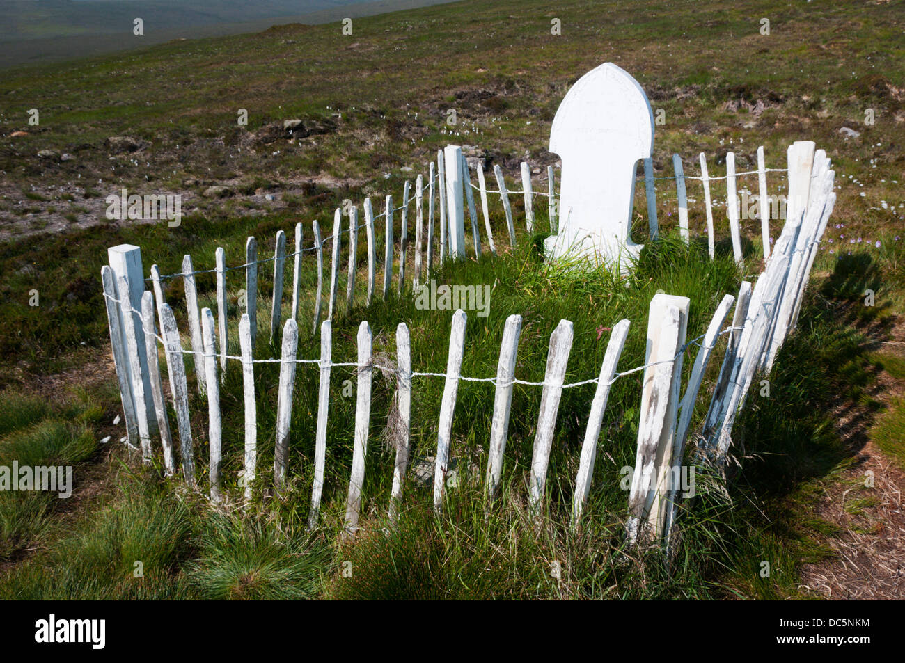 The remote grave of Betty Corrigall on Hoy, Orkney.  DETAILS IN DESCRIPTION. Stock Photo