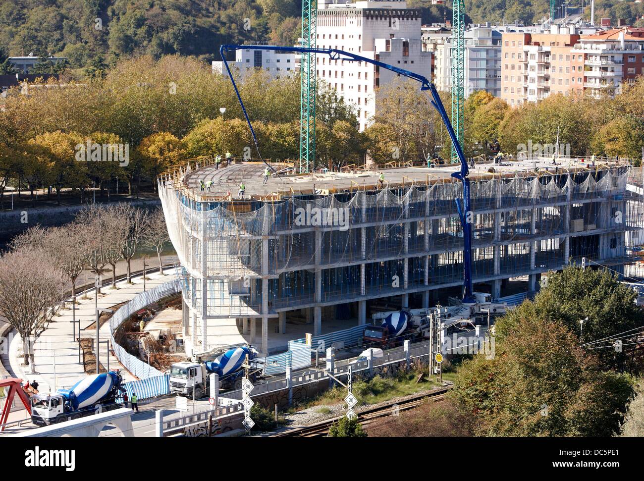 Building under construction, San Sebastian, Guipuzcoa, Basque Country, Spain Stock Photo