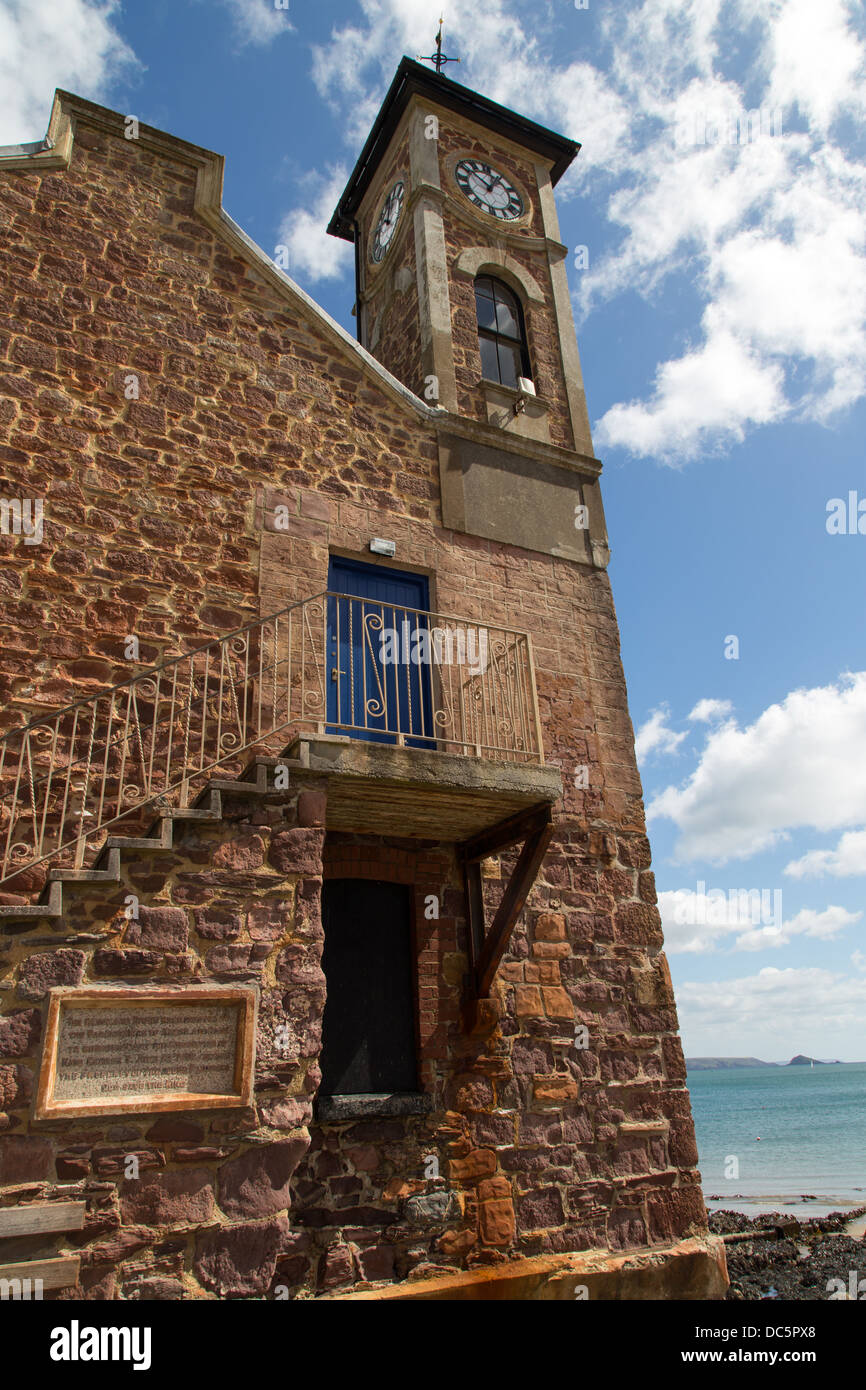 The Clock Tower, Cawsands, Cornwall Stock Photo Alamy