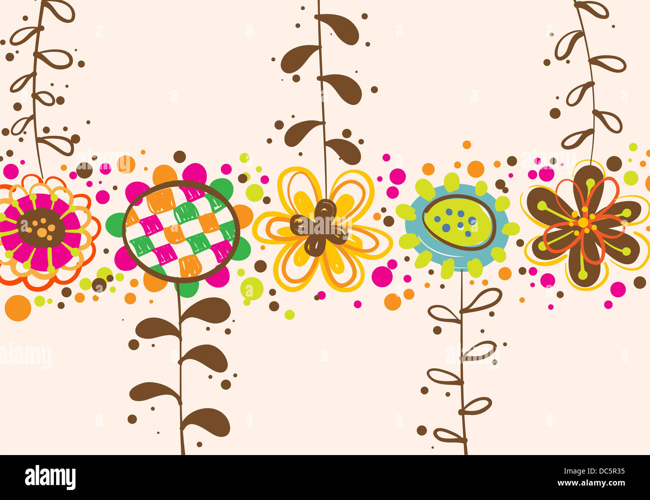 illustration of flowers upside down Stock Photo - Alamy