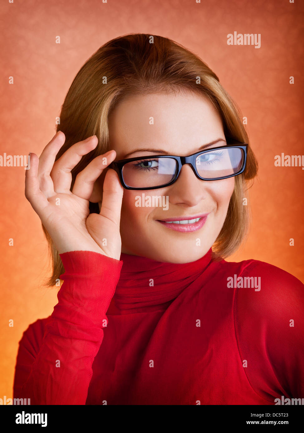 Girl In Glasses Stock Photo