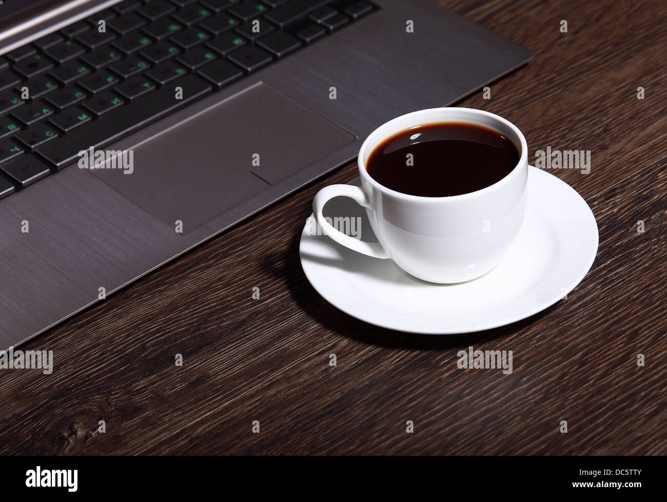 Coffee at business workplace Stock Photo - Alamy