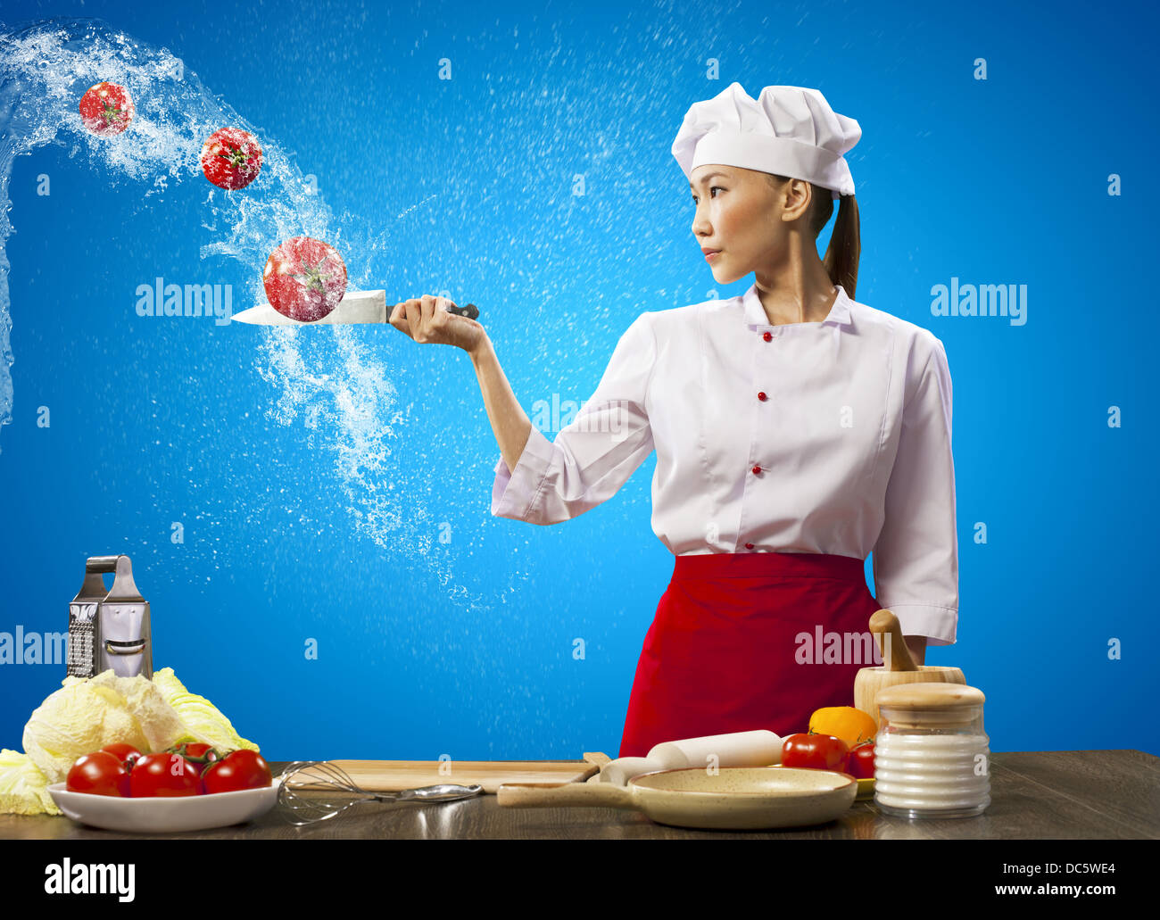 asian-female-cook-with-knife-stock-photo-alamy