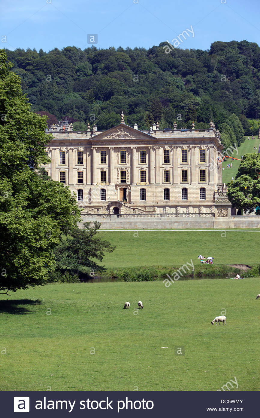 Chatsworth House Country Estate Derbyshire England UK Stock Photo