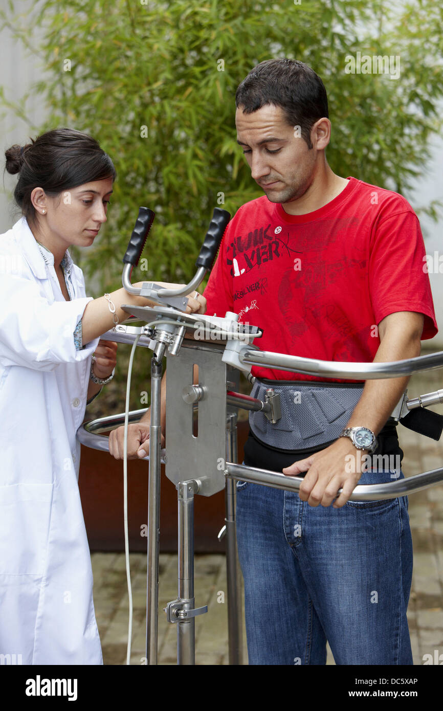 Health and Quality of life Unit researcher developing a mobile walking