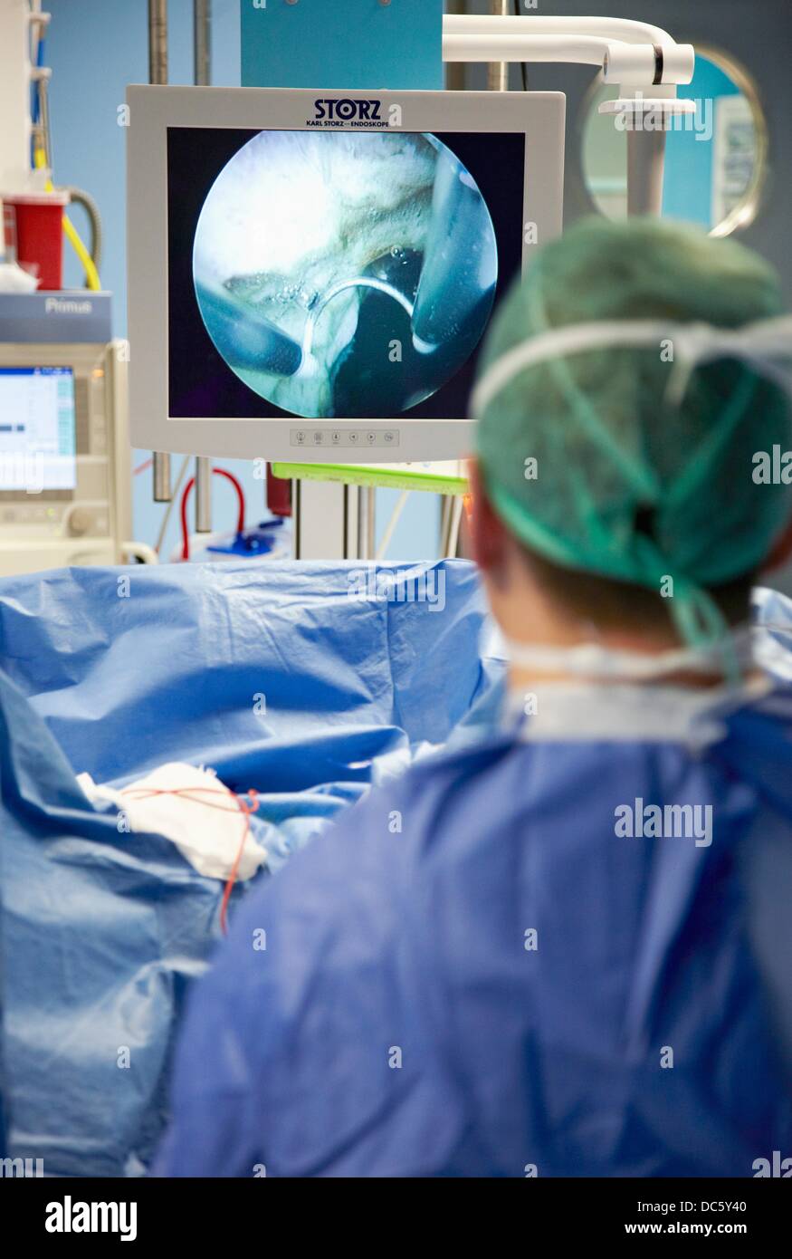 Prostate surgery, bipolar TURP (transurethral resection of the prostate), urology. Hospital