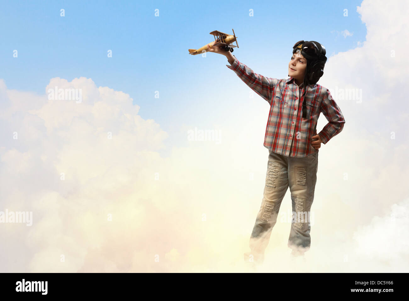 little-boy-in-pilot-s-hat-stock-photo-alamy
