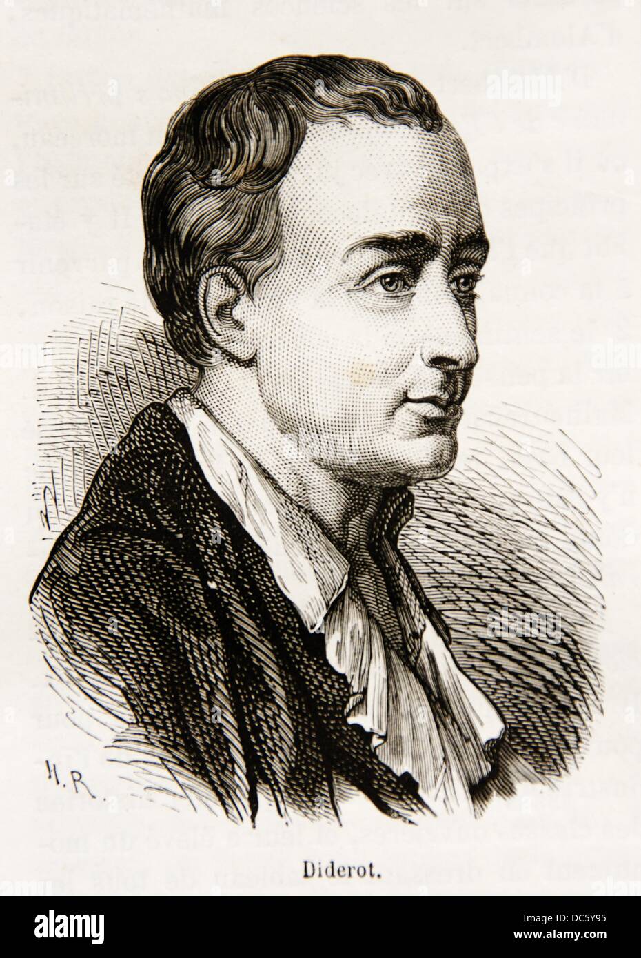 Denis Diderot (October 5, 1713 - July 31, 1784) was a French philosopher, art critic, and writer. He was a prominent figure Stock Photo