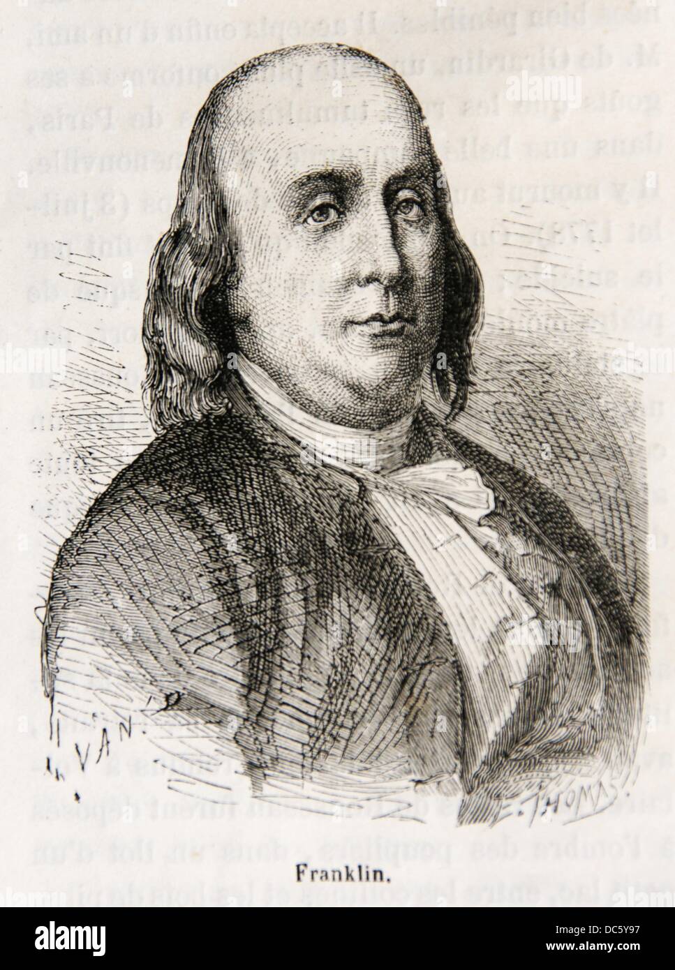 Benjamin Franklin January 17, 1706 O S January 6, 1705 - April 17, 1790 Was  One Of The Founding Fathers Of The United States Stock Photo - Alamy