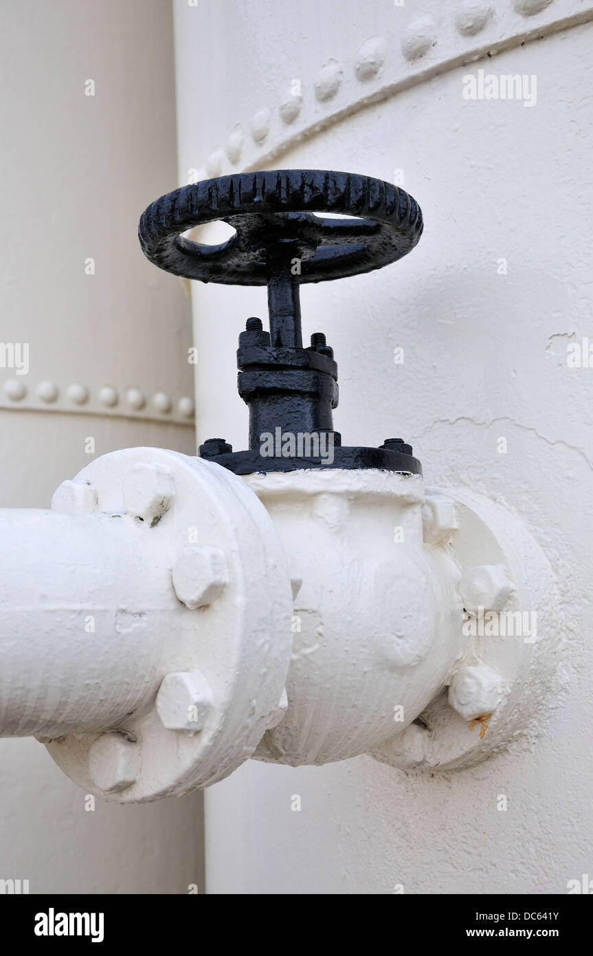 Chatham, Kent, England, UK. Chatham Historic Dockyard. Tap and pipe