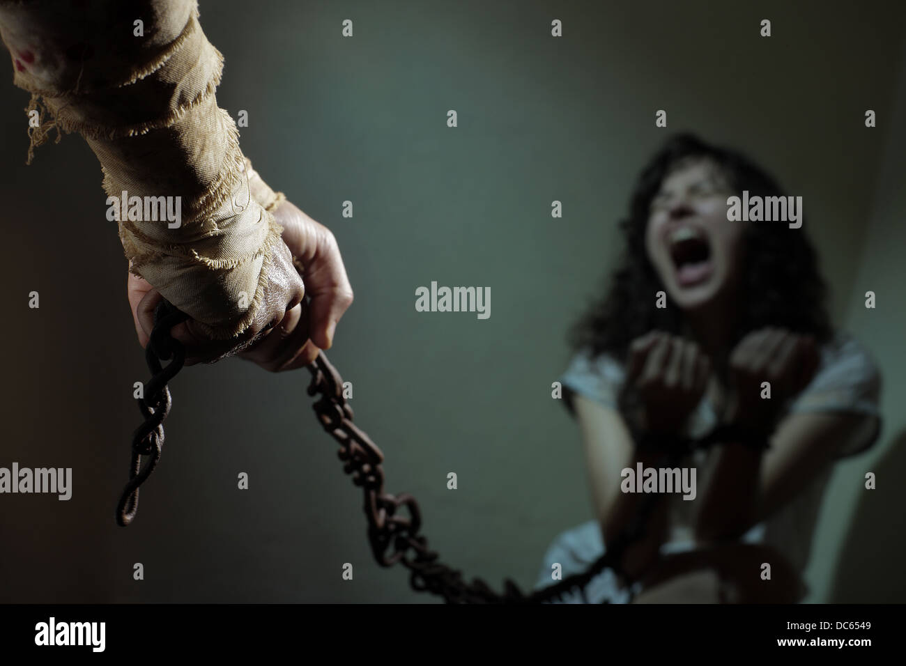 woman in chains Stock Photo - Alamy