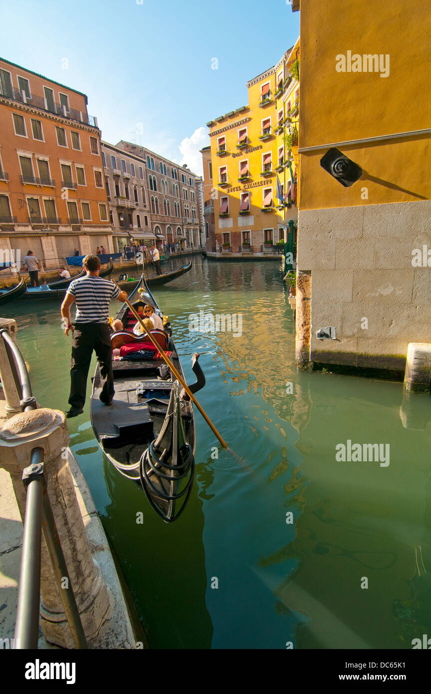 Venice Italy Gondolas on canal , most famous boat Stock Photo - Alamy