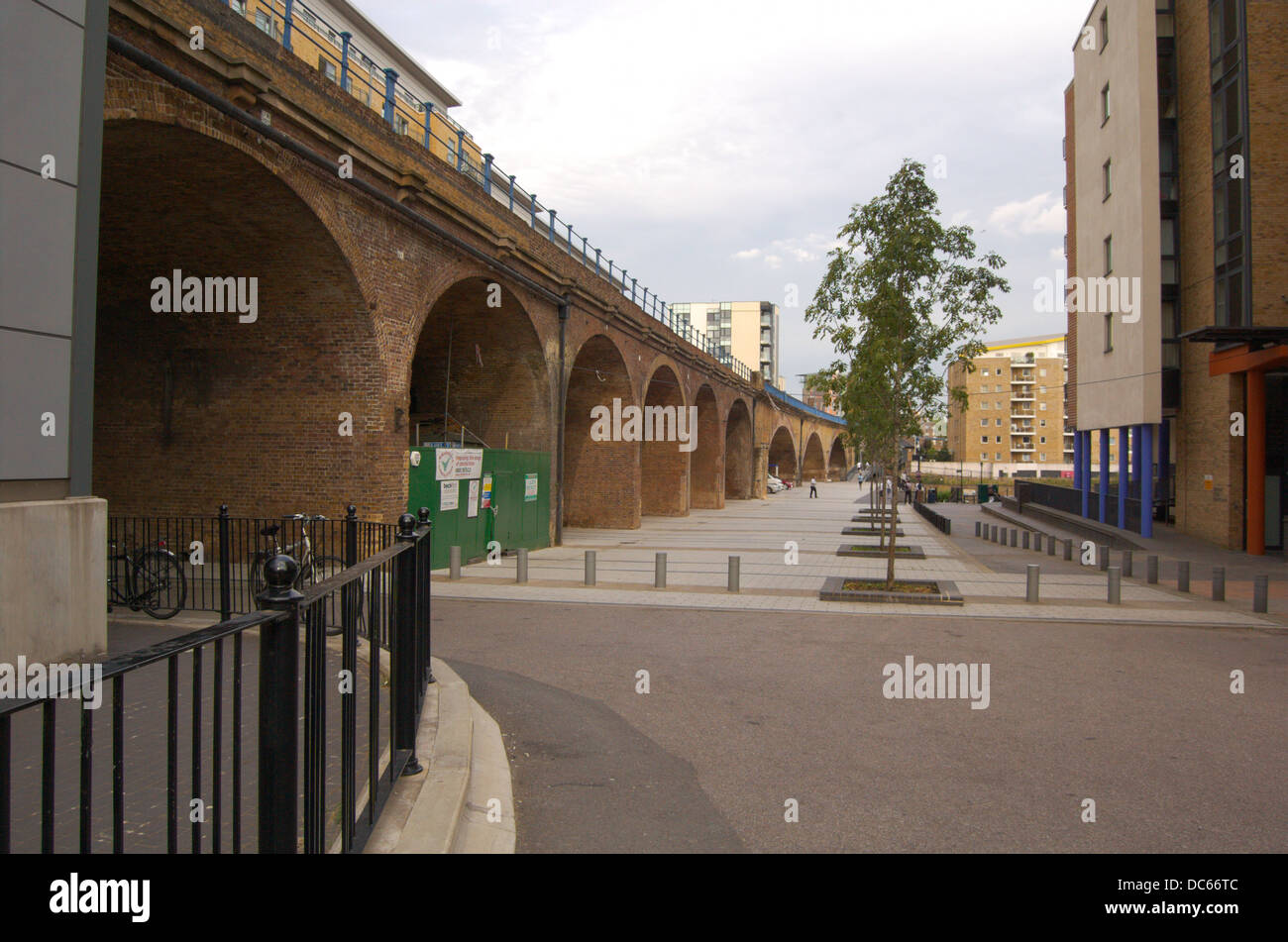 DLR Line at Limehouse in London, England Stock Photo Alamy