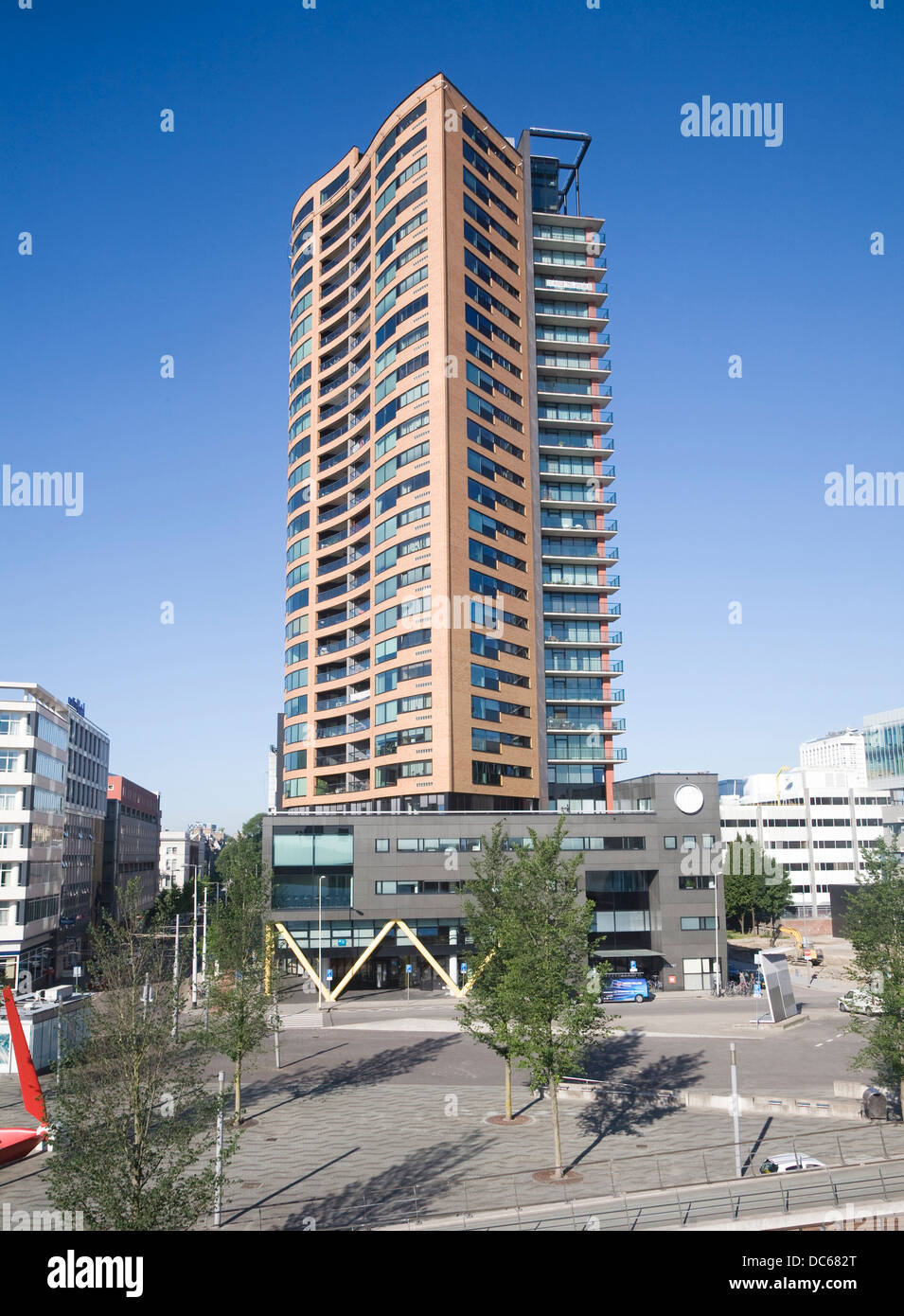 High rise residential apartment block Zalmhaven Rotterdam Netherlands