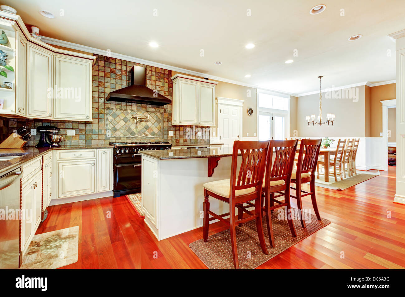 Kitchen island cherry finish