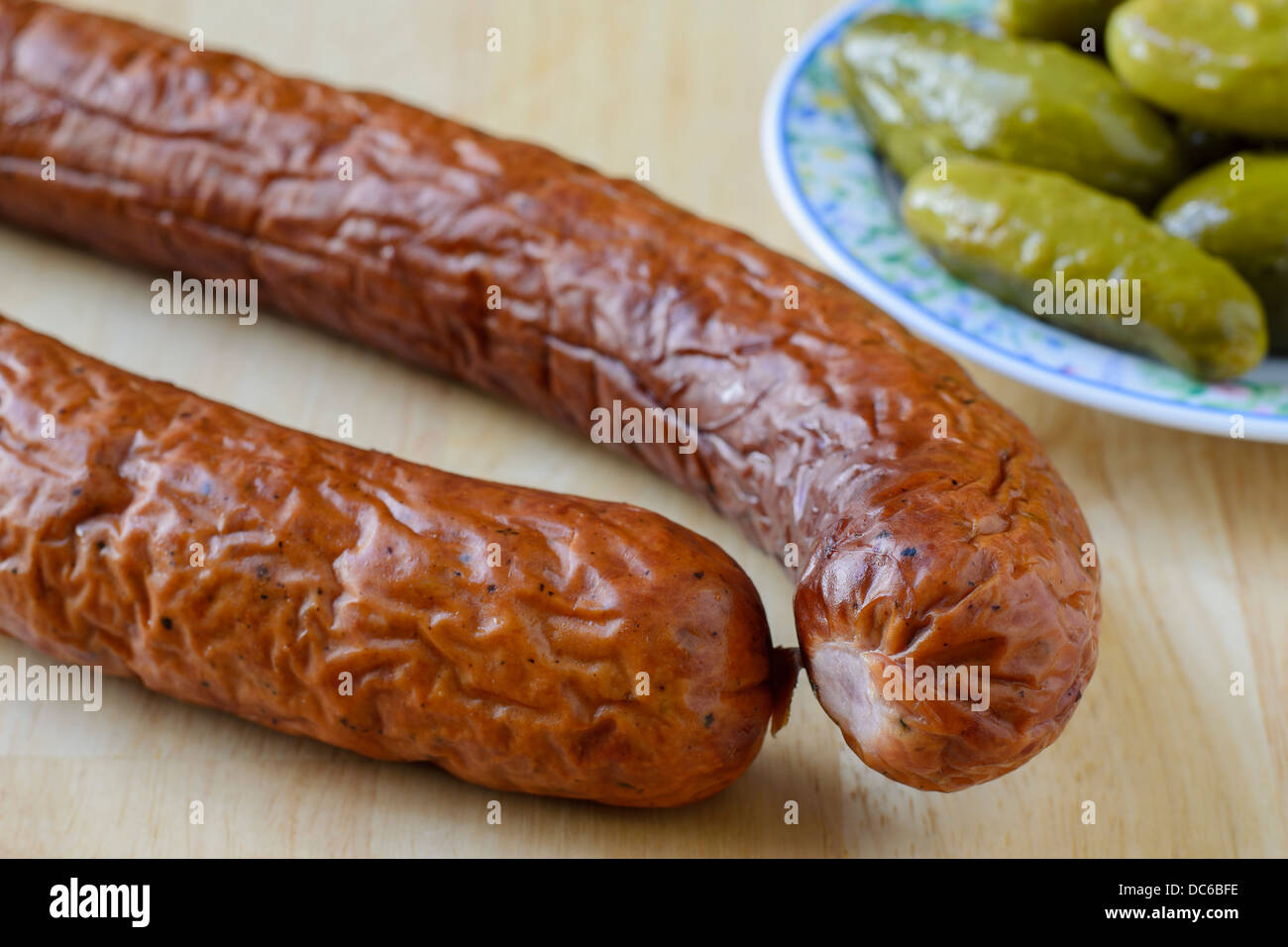 kielbasa Polish sausage Stock Photo Alamy