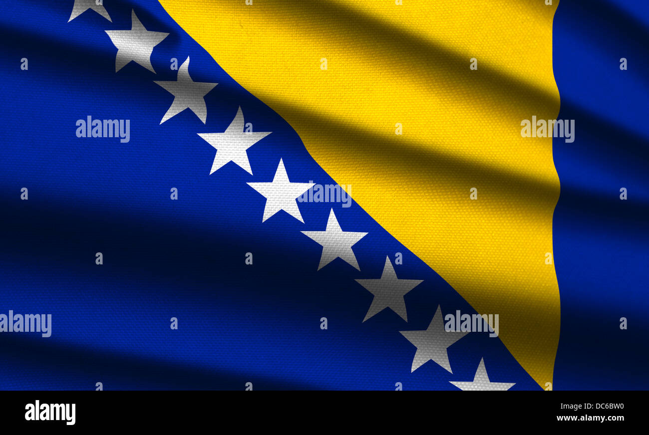 Flag of Bosnia and Herzegovina Stock Photo - Alamy
