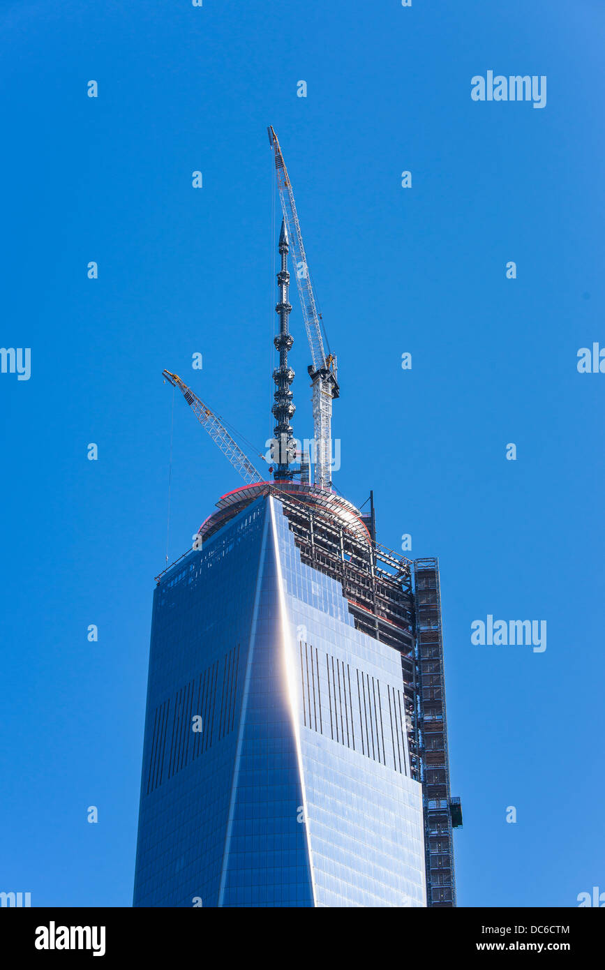 Freedom tower under construction Stock Photo