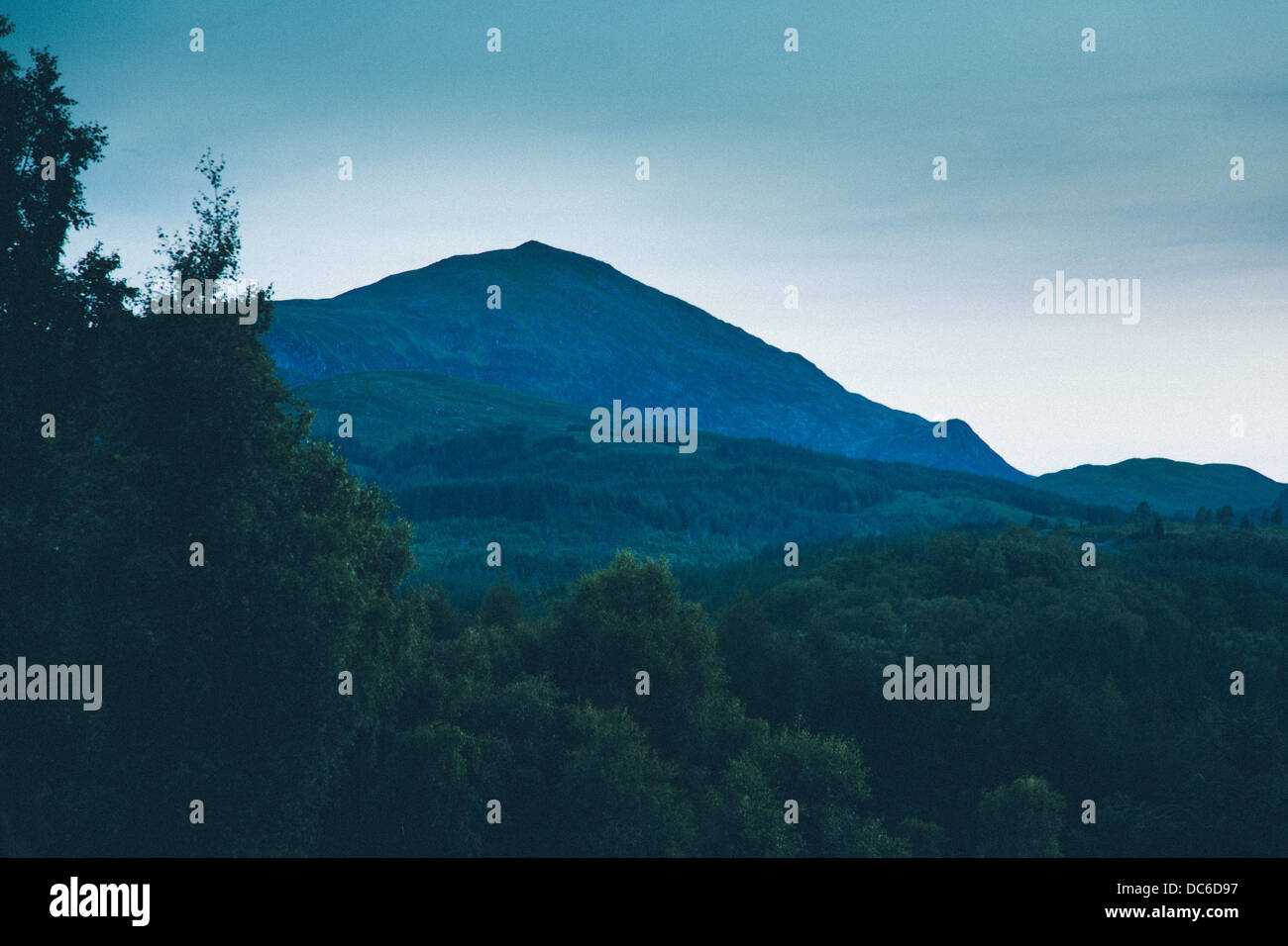 Glengarry mountains as seen from Faichemard Farm Stock Photo